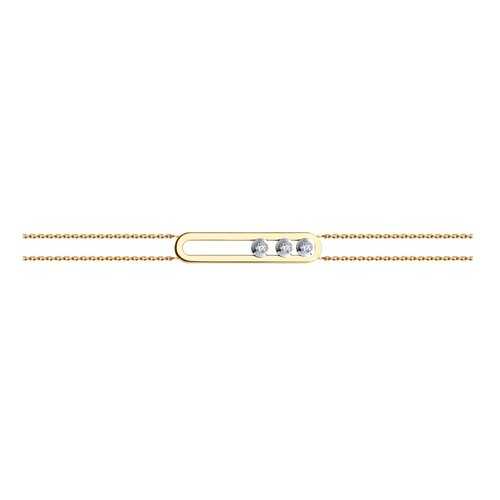 Браслет женский SOKOLOV из золота с фианитами Swarovski 81050039 р.18 в Mango