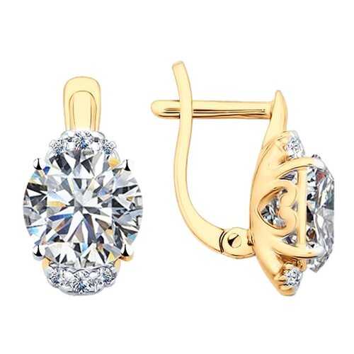 Серьги SOKOLOV из золочёного серебра со Swarovski Zirconia 89020074 в Mango