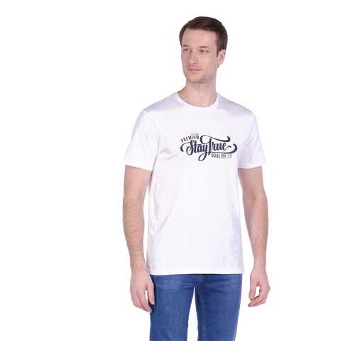Футболка мужская Modis M201M00243 белая 52 RU в Mango