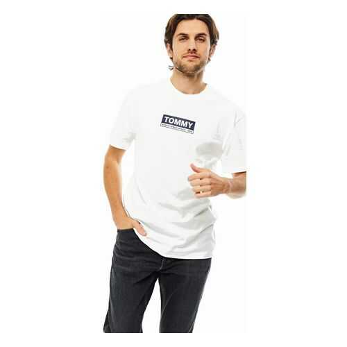 Футболка мужская Tommy Jeans DM0DM08364 YBR белая XXL в Mango