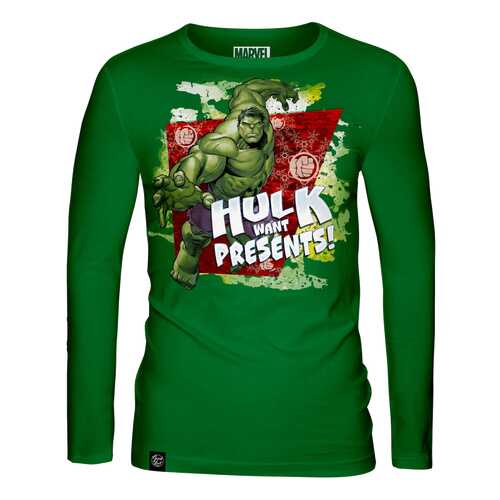 Лонгслив мужской Good Loot X-mas Hulk зеленый S в Mango
