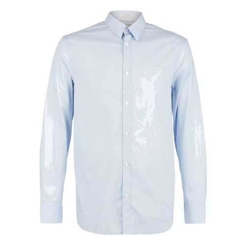Рубашка мужская Guess M01H25-W7ZK0 синяя S в Mango