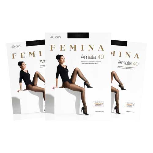 Колготки женские FM Amata 40 den nero 3/M (набор 3 шт.) в Mango