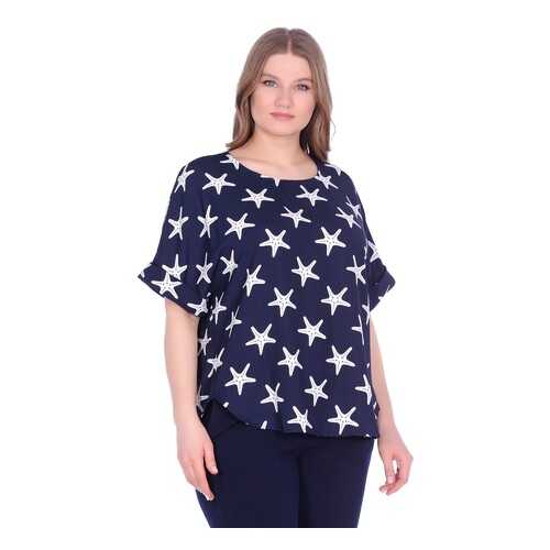 Блуза женская Modis M201W00828 синяя 5XL в Mango