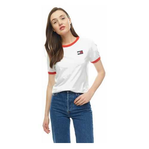 Футболка женская Tommy Jeans DW0DW07226 YA2 белая XS в Mango