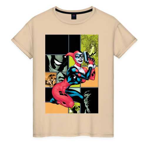 Футболка женская ВсеМайки Harley Queen бежевая 4XL в Mango
