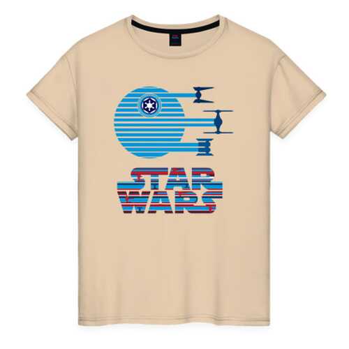Футболка женская ВсеМайки Star Wars бежевая 4XL в Mango